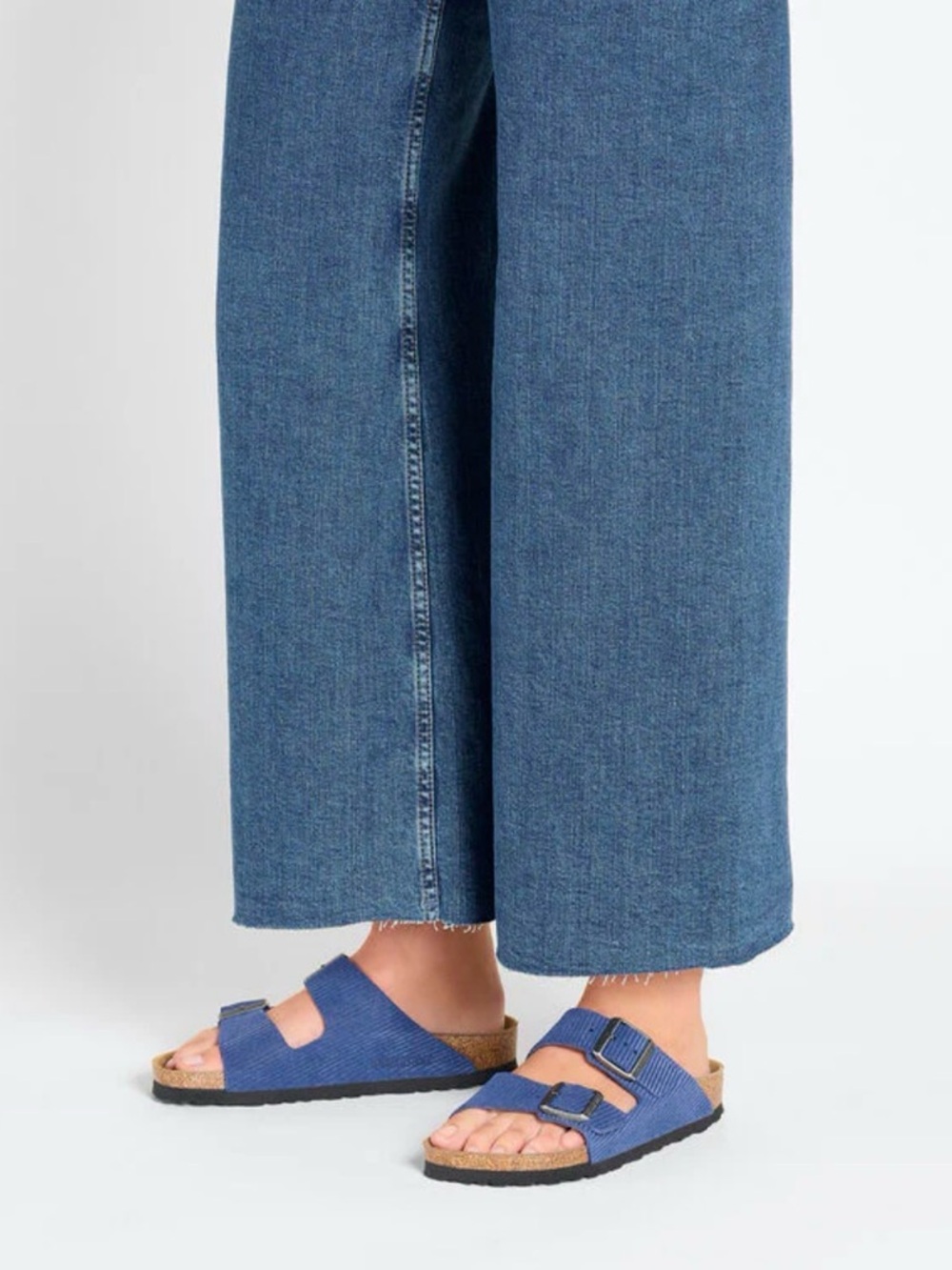 Birkenstock Arizona Softbed Blue Double-Buckle Sandals